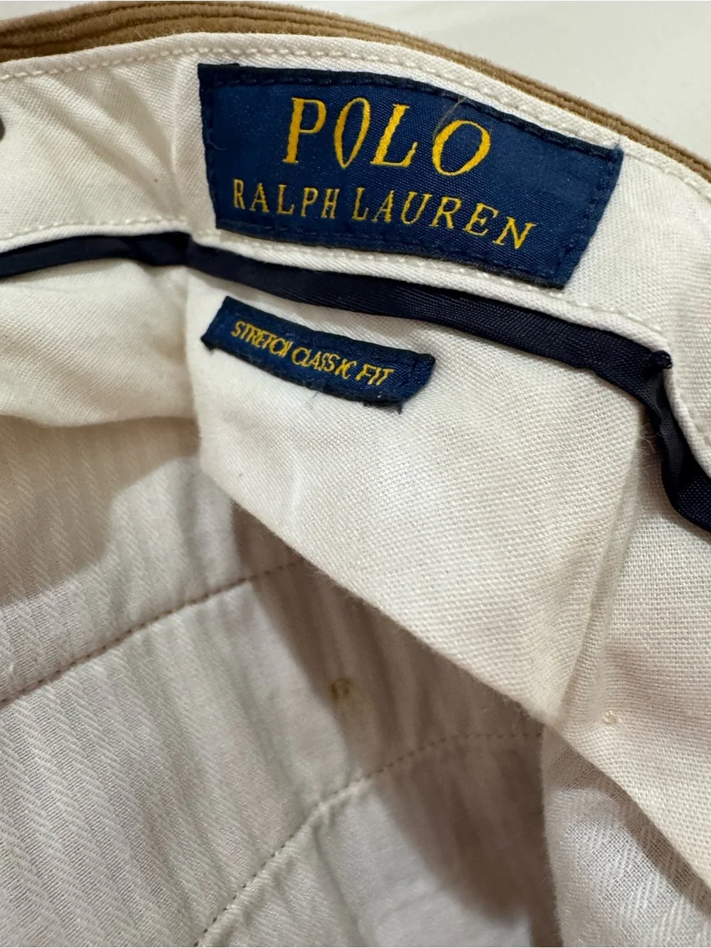 Polo Ralph Lauren Men’s Corduroy Pants Size 38x32 Stretch Classic Fit Tan Brown